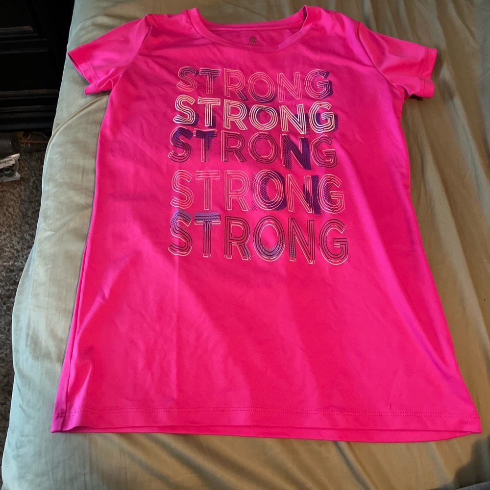 Champion Pink Short Sleeve Tee Strong Design